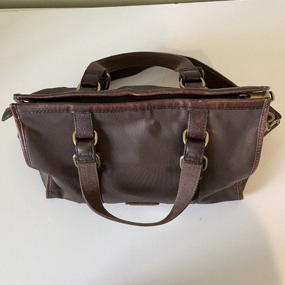 FOSSIL Maddox Vintage Convertible Crossbody Handbag Satchel Purse Bag Leather - Picture 5 of 12